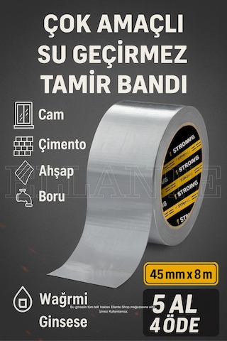 Suya Dayanıklı Tamir Bandı Çadır Bant 48x8 Mt Yüksek Kalite Bant 6 Adet
