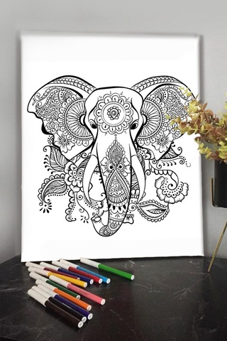 Fil 3 40x30cm Çocuklar Için Özel Boyanabilir Tablo Tuval Mandala Kalem Hediyesi Yoktur. Fil 3 40x30cm Çocuklar Için Özel Boyanabilir Tablo Tuval Mandala Kalem Hediyesi Yoktur.