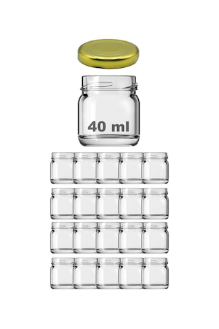 20 Adet Mini-küçük Cam Kavanoz Numune, Mama, Düğün Ve Kına Şekerleme Kavanozu 40ml. Şeffaf 20 Adet Mini-küçük Cam Kavanoz Numune, Mama, Düğün Ve Kına Şekerleme Kavanozu 40ml. Şeffaf