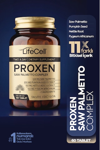 Proxen Saw Palmetto Complex Cüce Palmiye, Bal Kabağı Ve Beta Glukan İçeren Takviye Edici Gıda