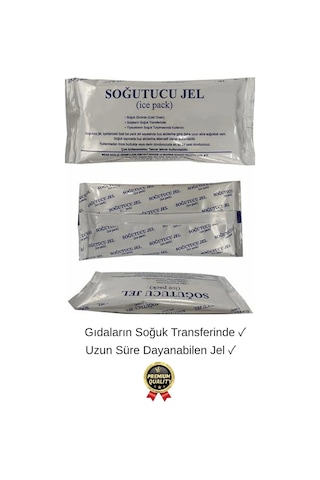 Premium Güvenli Dayanıklı Malzeme Yolculuk Seyahat Yiyecek Soğutucu Jel Poşet Buz Aküsü 480gr 5 Adet Çok Renkli