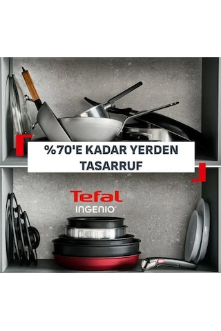 Tefal Ingenio Excellence Fusion Core 9x Büyük Tencere Ve Tava Seti - 14 Parça Siyah