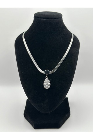 Arnes Jewelry Çelik İtalyan Ezmeli Zirkon Taşlı Damla Kolye Gümüş