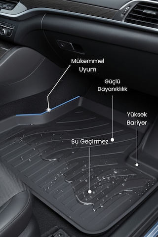 Hitaks Audi A3 Paspas 2004 2012 Arası Uyumlu 4d Araca Özel Havuzlu Paspas