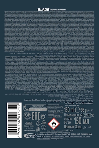 Mountain Fresh Erkek Deodorant 150ml Leke Bırakmaz