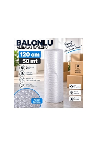 A Kalite Balonlu Eşya Koruma Naylonu Patpat 120cmx 50 M Pat Pat - Ambalaj Pıtpıt 50 M2 40gr