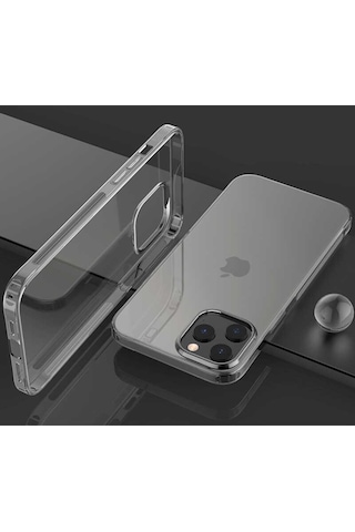 Apple Uyumlu iPhone 12 Pro Max Kılıf Zore Imax Silikon-Renksiz
