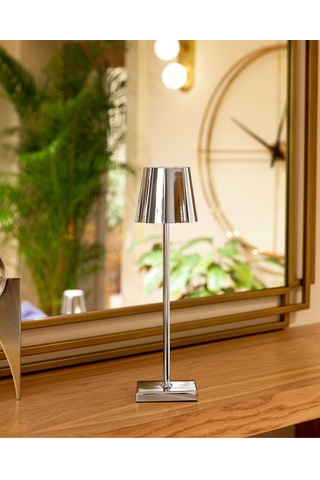 Madame Coco Bonar Dokunmatik Abajur Abjr000000001510x10x38 Cm-gümüş Diğer