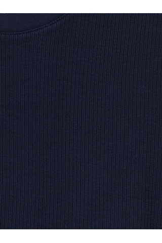 Lc Waikiki Lacivert Regular Fit Bisiklet Yaka Fitilli Erkek Tişört