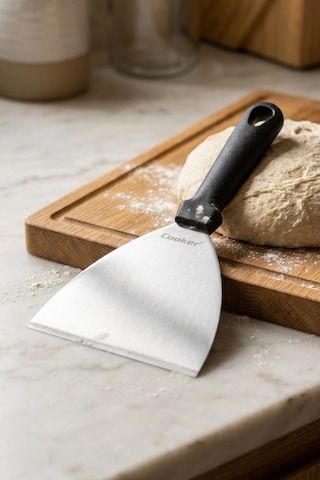 Cooker 12x24 Cm Düz Paslanmaz Çelik Spatula Yk1903 Siyah