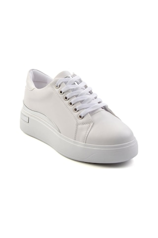 Beyaz Lame Kadın Sneaker K01179001409 Beyaz