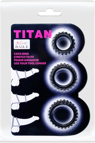 Hızlı Express Baile Tırtıklı Silikon Penis Halkası 3 Farklı Boyutta Penis Seti