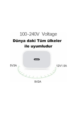 20W Hızlı Şarj Aleti Seti Usb C Kablo (539442918)