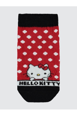 Hello Kitty Kız Çocuk 2'li Patik Çorap 2-12 Yaş Siyah Siyah