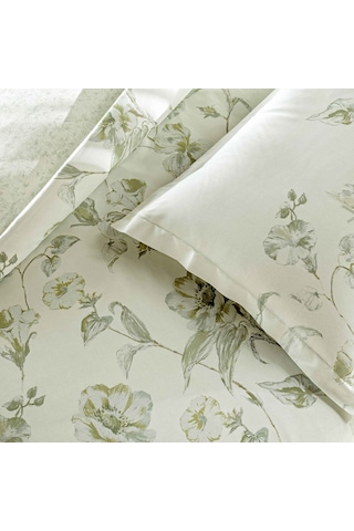 Linens Comia Pamuk Saten Çift Kişilik Nevresim Takımı Yeşil Yeşil