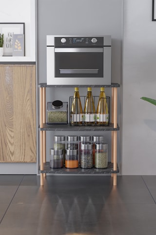 Mutfak Standı Mutfak Rafı Mutfak Bangosu Mikrodalga Dolabı -siyah