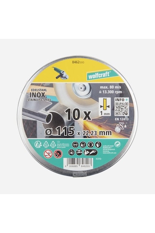 Wolfcraft Paslanmaz Çelik Inox Disk Ø115x1x22,2 Mm