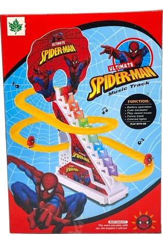 Dön Dolaş Spiderman Oyunu Merdivenden Çıkıp Kaydıraktan Kayan Spiderman Işıklı Müzikli Spider - Man