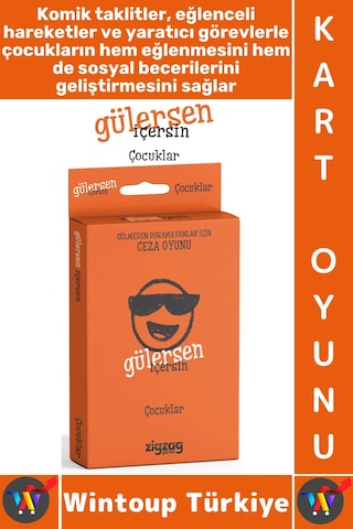 Oyun Eğlenceli Kız Erkek Grup Arkadaş Ortamı Komik Görev Ceza Kart Oyunu Gülersen İçersin-çocuklar