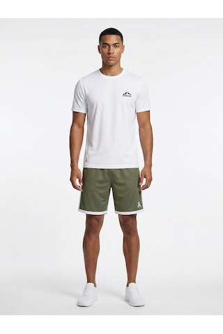 Orendahill Erkek Spor Şort Hızlı Kuruyan Esnek Regular Fit Gym Cepli Yan Çizgi Detaylı Activewear Haki