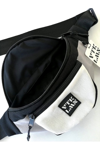 Vatkalimon Unisex Renkli Beyaz Omuz ve Bel Çantası