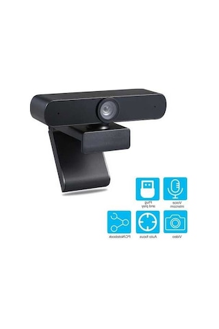 Novahub Mikrofonlu Web Kamerası, Geniş Ekranlı Görüntü Arama Siyah 1080p