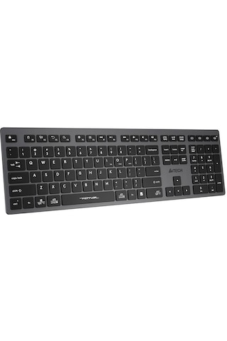 A4 Tech Fstyler Gri Bluetooth + 2.4g Nano Fn Şarjlı Multimedya Klavye