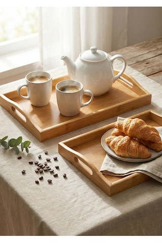 Bambu Tepsi Takımı - 2 Parça Bambu