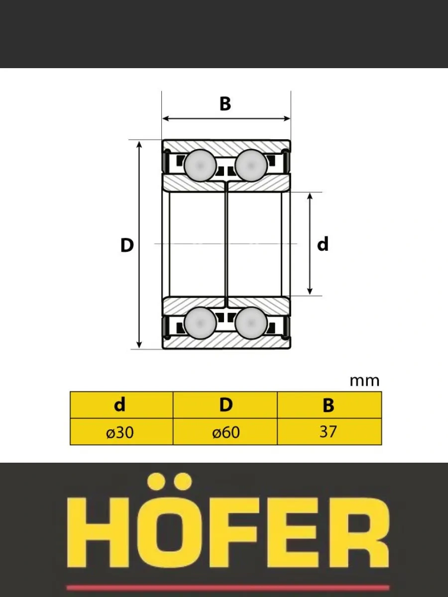 Hofer Vaz 2108 Arka Tekerlek Göbeği Rulmanı 293141951