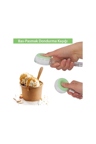 2 Adet Bas-parmak Dondurma Kaşığı Çok Renkli