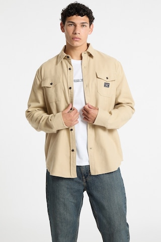 Erkek Uzun Kol Cepli Gömlek - Bej Bej