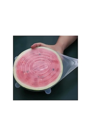 6'lı Silikon Streç Kapak Seti - Hava Geçirmez Açık-ahşap