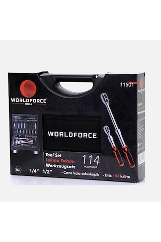 Worldforce Lokma Takımı 114 Parça S-ultra 1/4''-1/2'' Uzatmalı Cırcır - 11501