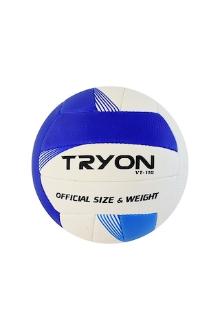 Tryon VT-110 No 5 Dikişli Voleybol Topu Beyaz Mavi Beyaz - Mavi