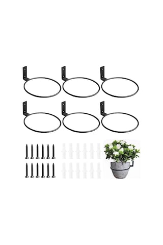 Ximistore9 6 Adet Duvar Tipi Çok Amaçlı Bitki Rakları - Balkon, Salon İçin Duvar Takıma Süs Bitki Pot Tutucusu