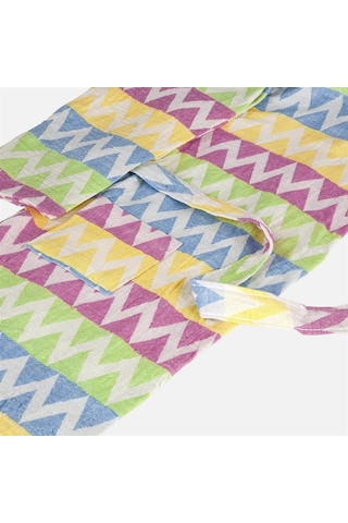 Zigzag Desenli Çocuk Peştemal Plaj Bornozu (494002474)