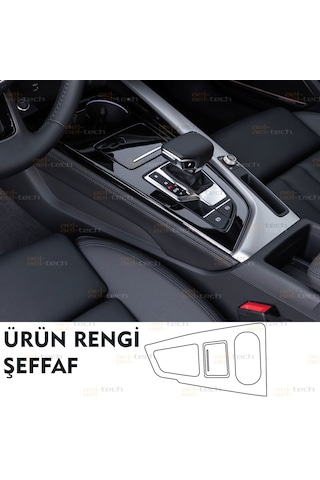 Audi A4 Vites Etrafı Piano Black Konsol Esnek Nano Ekran Koruyucu 2020-2024