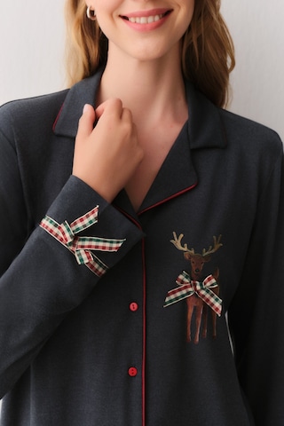 Suwen Festivity Maskülen Pijama Takımı Sh26207660b1554 Zümrüt Melanj