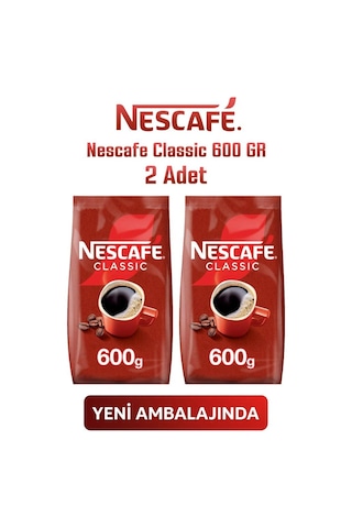Nescafe Classic 600 Gr 2 Adet Çözünebilir