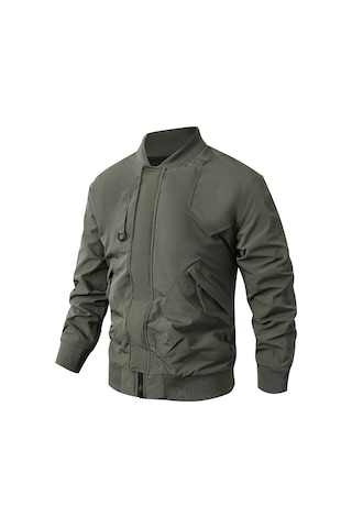 Beyzbol Ceketi, İlkbahar Ve Sonbahar İçin Erkek Günlük Ceketi Haki