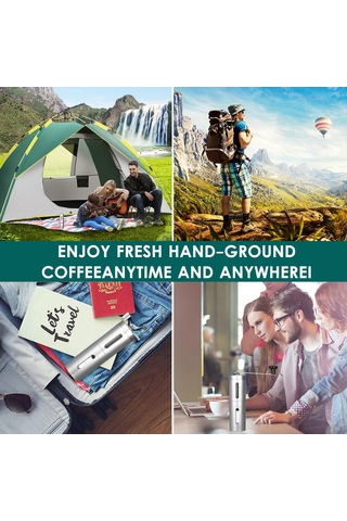 Mufunye El Fırçalı 3 Ayarlı İnce-orta-kalın Minik Elmanuel Kahve Ve Biber Değirmeni - Gümüş Diğer