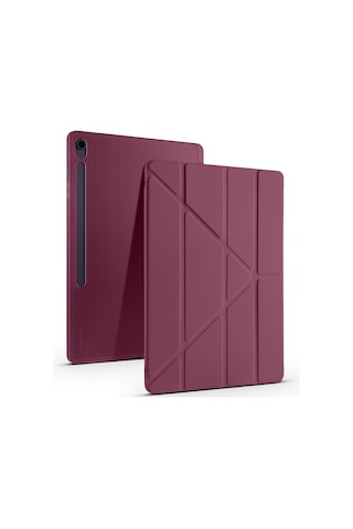 Samsung Galaxy Tab S10 Fe Plus Sm-x620 13.1 İnç Uyumlu Katlanabilir Kalemlikli Standlı Akıllı Kılıf Kapaklı Kılıf