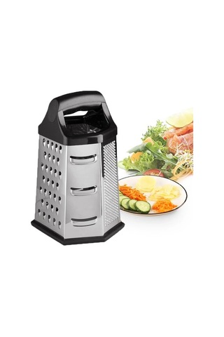 Pazly Taraflı Sebze Rende Paslanmaz Kutusu Gümüş Fonksiyonlu Çok Çelik Beyaz 6 - Oi Beyaz - Gümüş