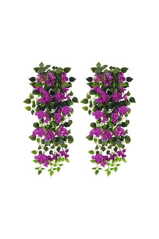 Yapay Çiçek Mor Begonvil Çiçeği 9 Dallı 100cm Sarkan Çiçek