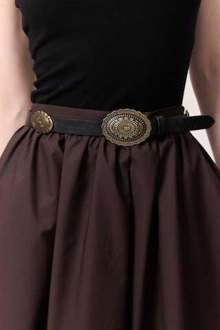 Kabartma Tokalı Kemer Siyah Siyah