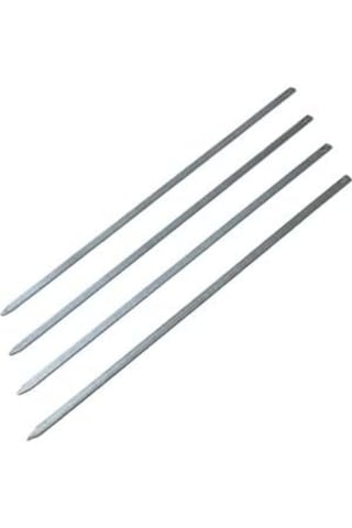 Krom İnce Yassı Şiş Kuşbaşı Şişi 6 Adet Uzunluk 45 Cm Eni 0.5cm