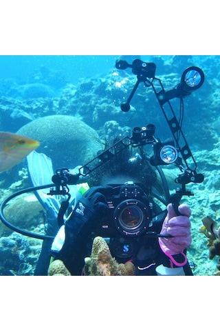 Besthome1 Alüminyum Su Altı Makinesi Işık Braketi - 360 Döner, 1 İnç Klem, 1/4 Vida, Hafif Dayanıklı