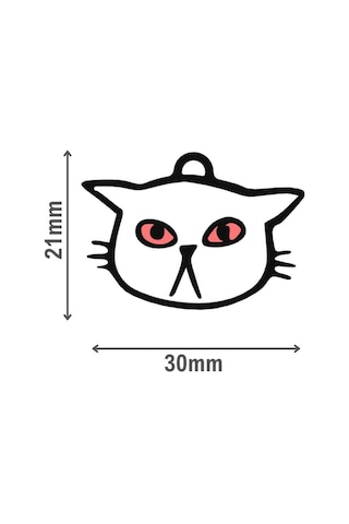 Majo İsimlik Kedi Kafası 21mmx30mm