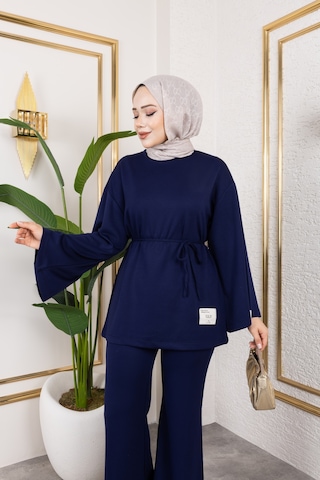 Mevsimlik Modal Kumaş Takım - T114 Lacivert