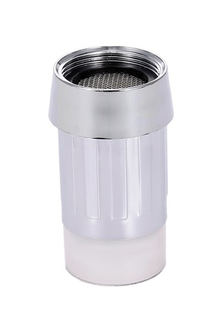 Geeksen Led Su Musluğu Işık Su Akışı Otomatik Olarak Çoklu Renkleri Değiştiren Su Musluğu Mutfak Banyo İçin Gümüş